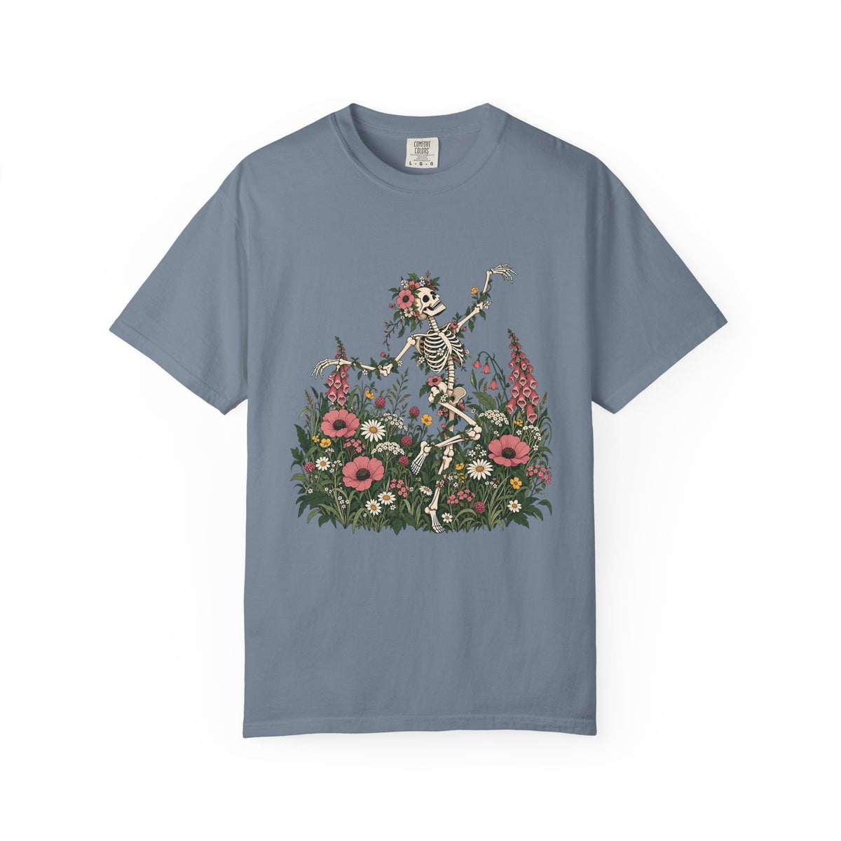 Skeleton in Wildflower Garden T-Shirt