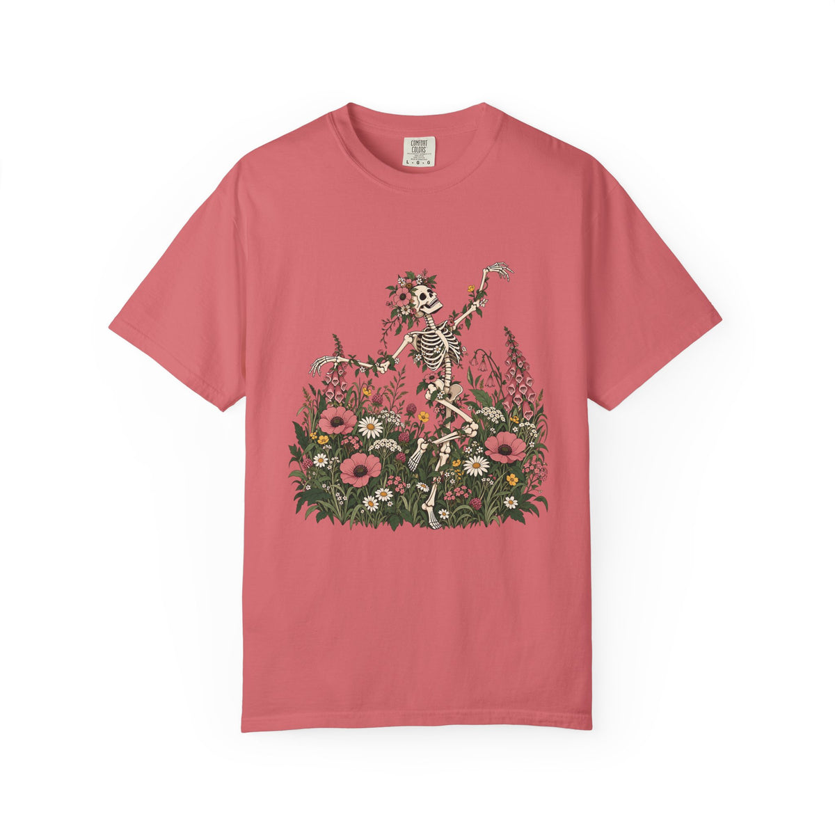 Skeleton in Wildflower Garden T-Shirt